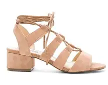 Steve Madden | Kittyy Sand Suede Tie Up Sandal low Heel 5.5