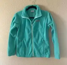 Columbia fleece sz L back to school comfy cozy hiking camping outdoor mint green