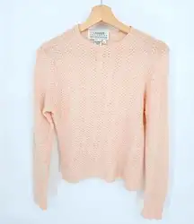 Saks Fifth Avenue Cashmere Collection Pink Sweater Size Large