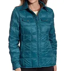 Woolrich Abington Teal Goose Down Puffer Coat Womens Sz Small