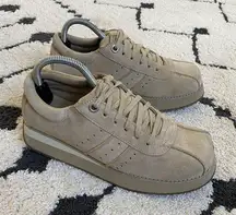 xhilaration Annabel Suede Platform Y2K 90s Suede Sneakers Shoes Beige Tan Size 9