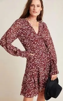 Hailee C Petra Leopard print wrap dress