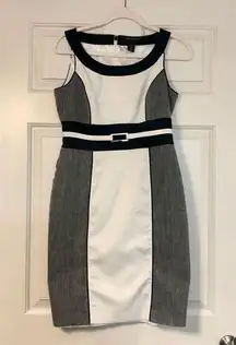 White House Black Market Color Block Sheath Tank Dress Size 4