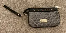 Betsey Johnson Studded Quilted Heart Patent Leather  "Be Mine" Wristlet