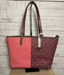 Michael Kors Two-Tone Pink and Plum Tote