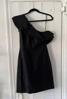 J. Crew One-Shoulder Ruffle Dress Size 4