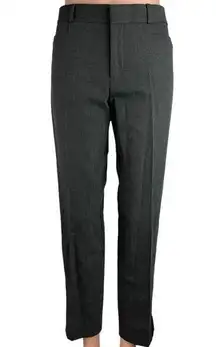 Banana Republic Gray Mid Rise Flat Front Business Career Ankle Dress Pant Sz 10