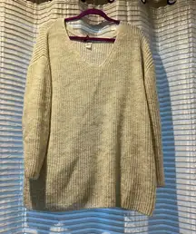 Divided White Knit Sweater