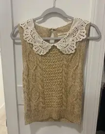 Sweater Tank With Collar