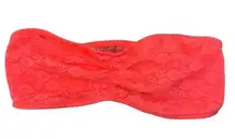 Victoria's Secret PINK - Neon ORANGE lace bandeau stretch strapless bra