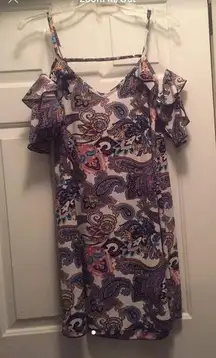 Size Medium paisley off the shoulder dress