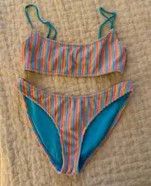 Colorful toweling bikini set 