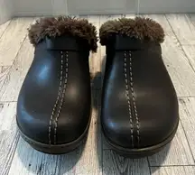 Crocs Cobbler Eva Faux Fur Lined Mule Slip On Clogs 11552 Brown wWomen’s size 8M