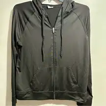 Athletic Works Black Raglan Long Sleeve Hoodie (637)