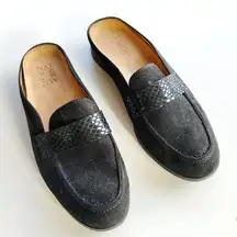 Naturalizer Mattie flats Size 7M black faux suede slip on‎ mules comfort Shoes