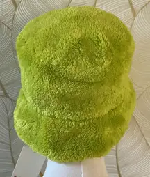 SOLD MARNI fuzzy bucket hat in lime green, Large,  NEW with tags