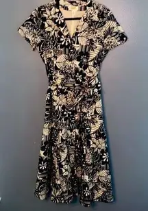 Vintage Talbots Floral Belted Maxi Dress, Linen Blend​​​