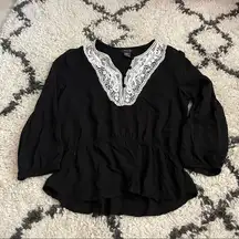 Coquette Lace collar blouse