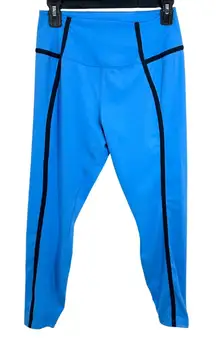 Nike One Dri-Fit Women's Blue Athletic Leggings 7/8 Size L Running Athletic