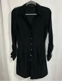 Derek‎ Heart Dress/ Cardigan Size Medium Black Button Down