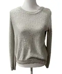 A.N.A Sparkly Sweater Sequin Bow Tie in Back