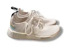 Adidas NMD R1 Sneakers Women's 8.5 White Mint Iridescent Boost Lace-Up Casual