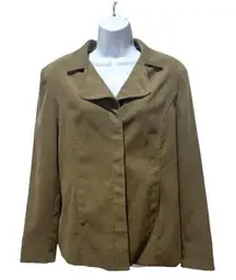 Karen Scott Olive Green Stretch Blazer Size 12