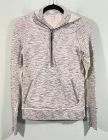 Free people FP Movement Heather Grey Markle Mesh Half Zip Hoodie Size M