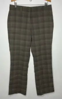 Nike golf straight Leg Pants brown plaid size 12‎