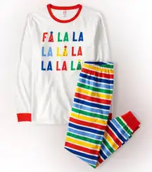 Place adult family pjs Fa la la matching unisex adult size small 100% cotton
