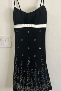 Ruby Rox Black and White Sequin Sheath Dress