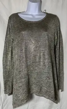 Bobeau Marled Pullover Tunic Cozy Sweater Size M