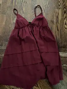 burgundy dress mini