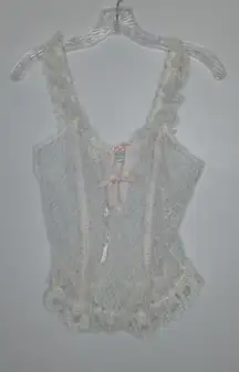 Vintage Nan Flower lace sleepwear top size medium