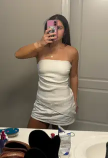 ZARA Asymmetrical Top white