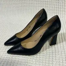 Vince Camuto Thanley Leather High Heel Pointed Toe Pump Black Size 7.5