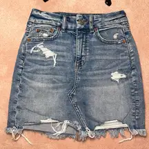 American Eagle Curvy Hi Rise Mini Super Stretch Denim Skirt NWOT
