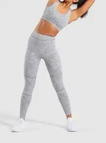 Gymshark Fleur Texture Leggings Charcoal Marl Women’s XS
