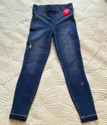 Spanx Distressed Ankle High Rise Pull On Skinny Jeans size S/P