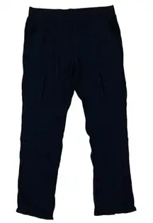 Three Dots Crinkle Knit Pull On Pants Black XL Lounge Boho Casual Lightweight