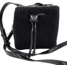 Calvin Klein  Astatine Mini Bucket Crossbody Bag In Black