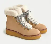 J.Crew | Woman’s Boots Tan Work 9 Fur Fuzzy Lined‎