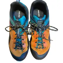 USED Women's MQM 3 Hiking Shoes - Tangerine/Teal size 8.5 see photos