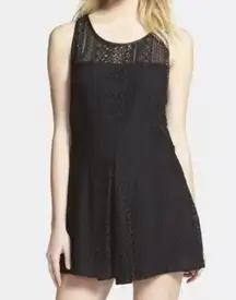 Rebecca Minkoff Sz 12 Women's Black Marriane Lace Sleeveless Romper