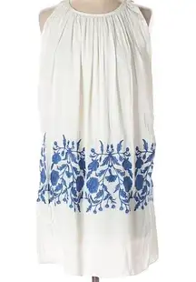 Chicwish Blue Floral Embroidered Sundress