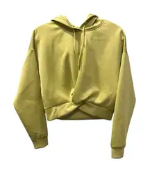 Marciano Los Angeles Lime Green Hooded Sweatshirt Size XS Cropped Women's Casual
