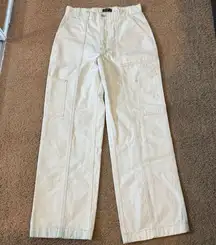 Abercrombie & Fitch White Cargo Style Pants