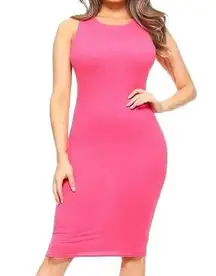 Love J Pink Bodycon Midi Dress Size Small