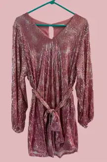Ces Femme Pink Sequin Dress Size M