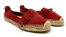 Marc Fisher LTD Cathy‎ Fringe Espadrille Flat Red